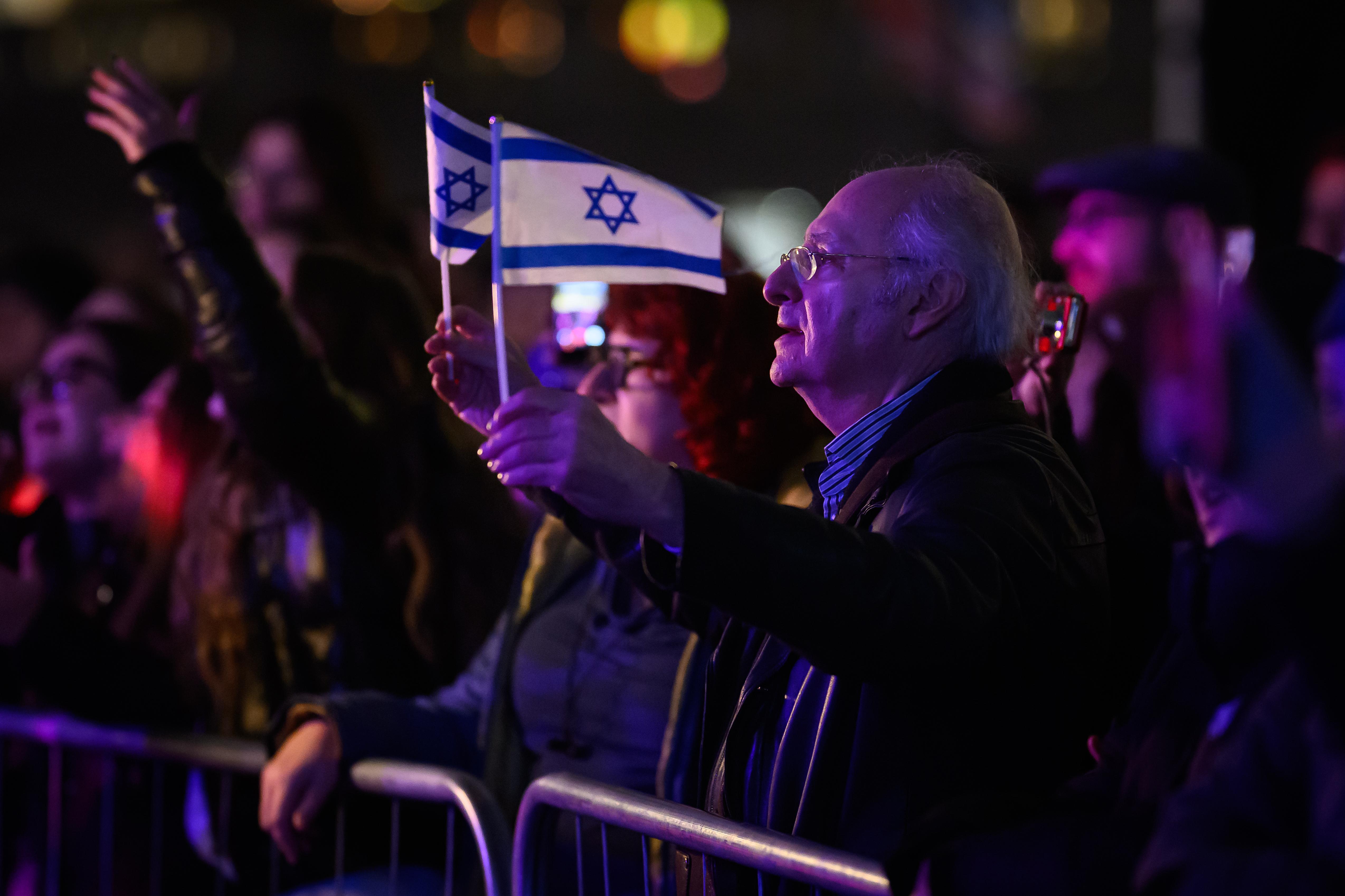 Israeli flags and Jewish celebration supplies
